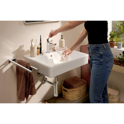 Hansgrohe Flowstar S Premium designbekersifon 5/4 met muurbuis - met rozet - hoogglans chroom 0452098