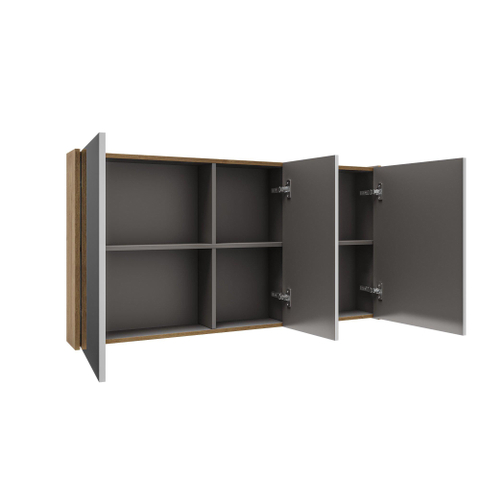 Saniclass Holz Atelier Armoire de toilette - 120x63x16cm - incluant panneaux latéraux - Chêne natural SW1470591