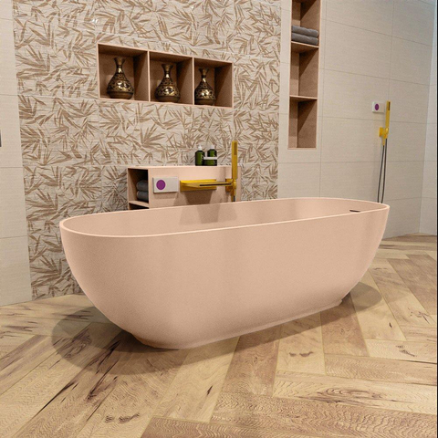 MONDIAZ ROCK Baignoire autoportante - 170x70cm - couleur Rosee / Rosee SW1015095