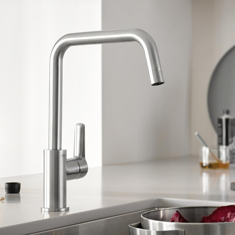 Grohe Start Keukenkraan - hoog - draaibare uitloop - Supersteel (RVS) SW705168