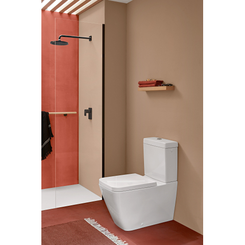 Villeroy & Boch venticello closetzitting - met deksel - met softclose en quick release RVS/stone - quickrelease - Stone White (mat wit) SW209654