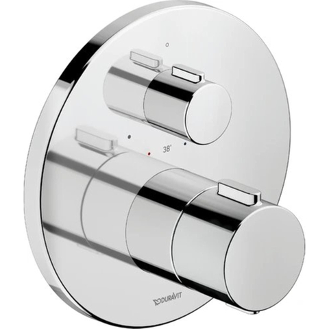 Duravit Thermostatarmaturen Afbouwdeel - inbouw bad/douchekraan - thermostatisch - 1 uitgang - diameter 17cm - glans chroom SW961922