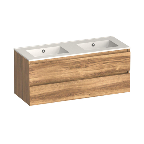 Brauer Core Series badkamermeubelset - 120x45x52cm - wastafel Starfall - honey SW1601138