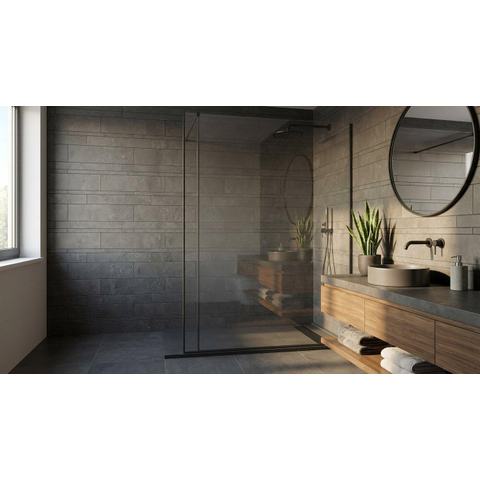 Terravito Velaro Mozaïektegel - 22x44cm - muretto - 10mm - Antracite mat SW1119912