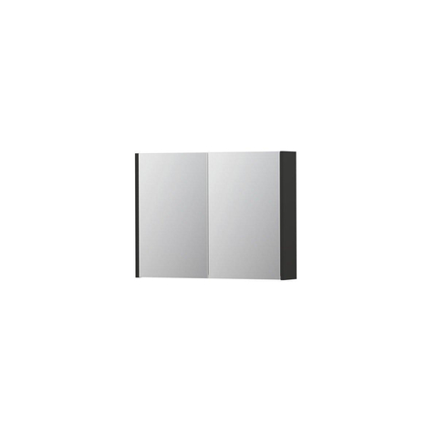 INK SPK1 armoire de toilette – 80 x 60 x 14 cm – 2 portes, portes-miroir double face – Anthracite mat SW493563