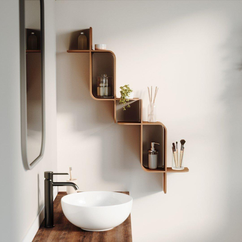 Umbra Shelf wandrek 62x15x47cm licht walnoot TWEEDEKANS OUT13778