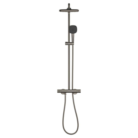GROHE Vitalio Comfort doucheset - met thermostaat - geborsteld hard graphite (antraciet) SW1590100
