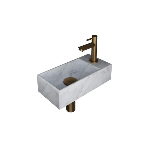 Ink Versus pack lave-mains – 36 x 18 x 9 cm – marbre blanc – perçage à gauche SW693553