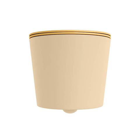 Mondiaz LAVIE hangtoilet – spoelrandloos – 36 x 53 cm – met softclose zitting – Sand (beige), zitting Ocher (geel) SW1208682