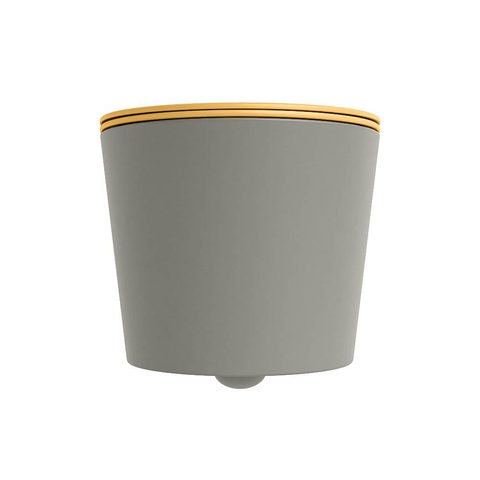 Mondiaz LAVIE WC suspendu – sans bride – 36 x 53 cm – avec abattant softclose – Smoke (brun clair), abattant Ocher (jaune) SW1208679
