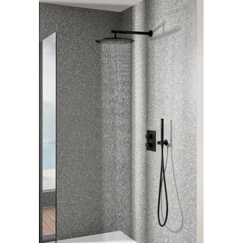 Villeroy & Boch Universal Showers handdouchehouder - voor wandmontage rond - mat zwart SW974398