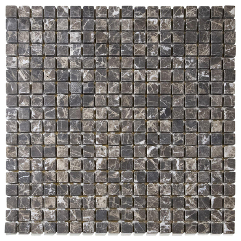The Mosaic Factory Pierre naturelle carreau mosaïque - 30,2x30,2cm - carreau mural et de sol - Carré - marbre - mat marron (gris) SW1235303