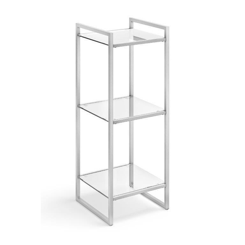 Zack Ponio étagère de salle de bains 30,2x80,2cm inox brossé SW704519