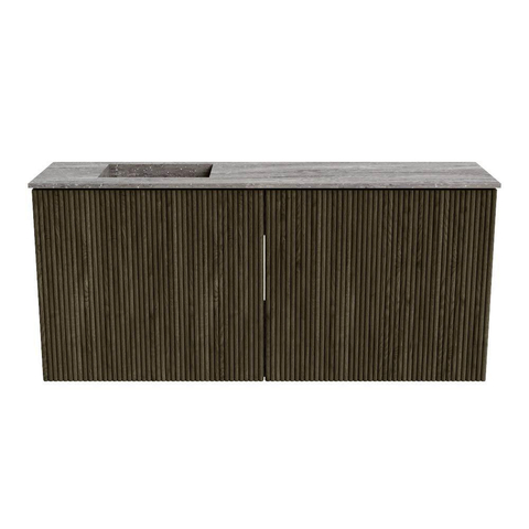Mondiaz JOYA-DLUX 90cm toiletmeubel - kleur Shadow - Wastafel FAYE positie Links 1 kraangat kleur Oza. SW1425051