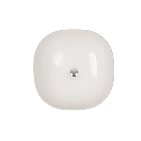 Crosswater Real Waskom - opbouw - vierkant - 41x41x14.5cm - zonder overloop - porselein - glans wit SW487163