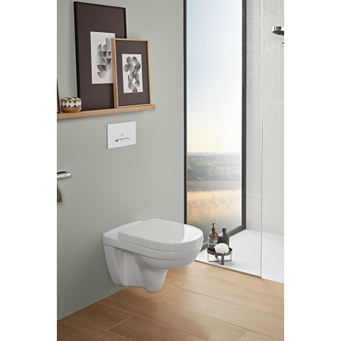 Villeroy & Boch O.novo closetzitting - zonder quickrelease en zonder softclose - White Alpine (glans wit) 0124181