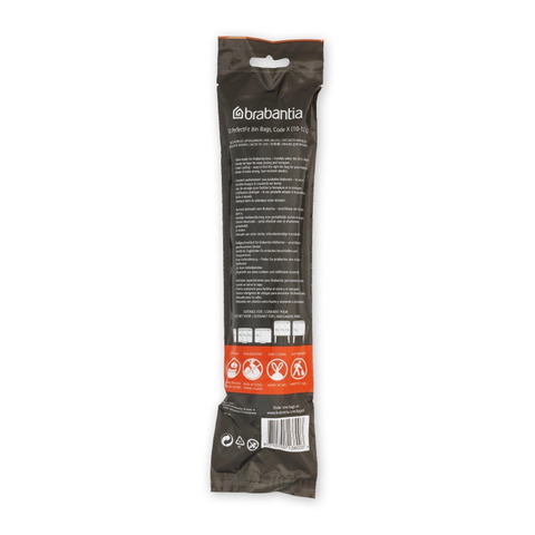 Brabantia PerfectFit Sac poubelle - fermeture à tirette - code X - 10-12 litres - 10 pièces/rouleau SW767534