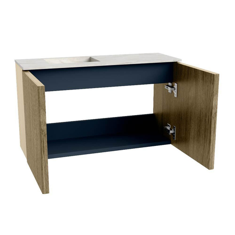 Mondiaz JOYA-DLUX 70cm toiletmeubel - kleur Dusk - Wastafel FAYE positie Links 1 kraangat kleur Ostra. SW1423387