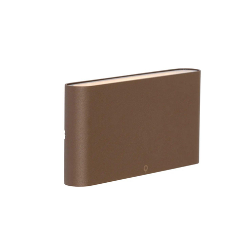 QAZQA Batt wandlamp - 17.5x9x3cm - incl. LED - IP65 - mat roestbruin (koper) SW1187248