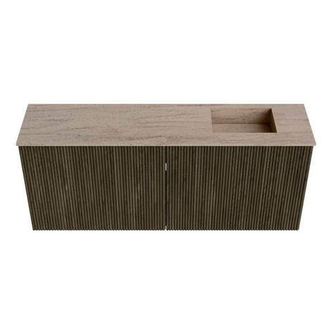 Mondiaz JOYA-DLUX 100cm meuble de salle de bains - couleur Shadow - Vasque FAYE position Droite Sans trou de robinet couleur Saba. SW1425130