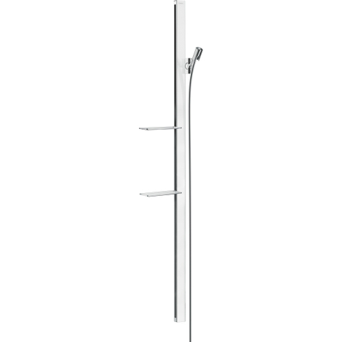 Hansgrohe Unica E - glijstang - met isiflex B - doucheslang - 160cm en casetta E zeepschaal - 150cm - hoogglans chroom SW157214