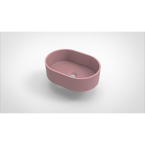 Arcqua Case waskom - 40x28cm - Ovaal - Cast marble Roze Mat SW767317