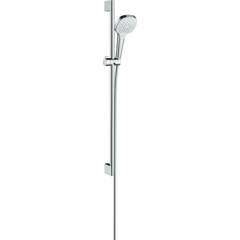 Hansgrohe Croma select e Vario glijstangset - met Croma - select E Vario - handdouche - ecosmart - 90cm - met isiflex B - doucheslang - 160cm wit/chroom - wit chroom 0605316