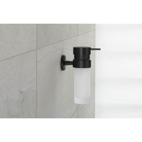 Duravit Starck T Zeepdispenser - 17.6x6cm - matglas - mat zwart SW297098