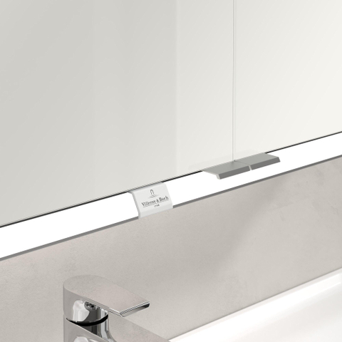 Villeroy & Boch My View Now My view spiegelkast - 100x75cm - 2 deuren - 2 contactdoos LED - zilver SW641581