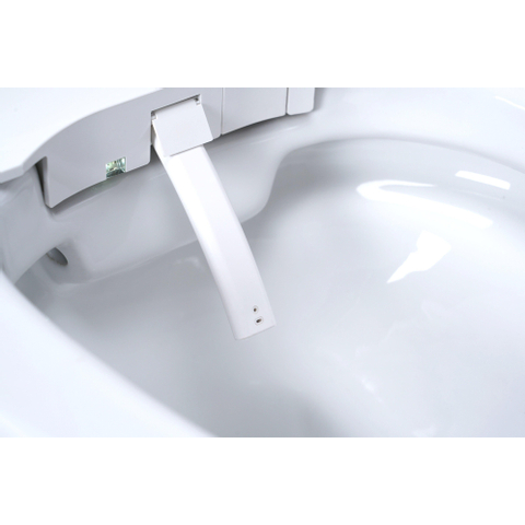 GO by Van Marcke EveHome+ : WC-douche sans rebord, avec séchoir intégré, douchette féminine, abattant à fermeture en douceur (softclose), blanc SW765775