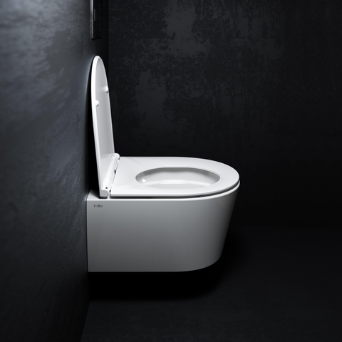 Clou InBe WC suspendu – compact – sans bride – 36,5 x 48 cm – avec abattant softclose – blanc brillant SW369990