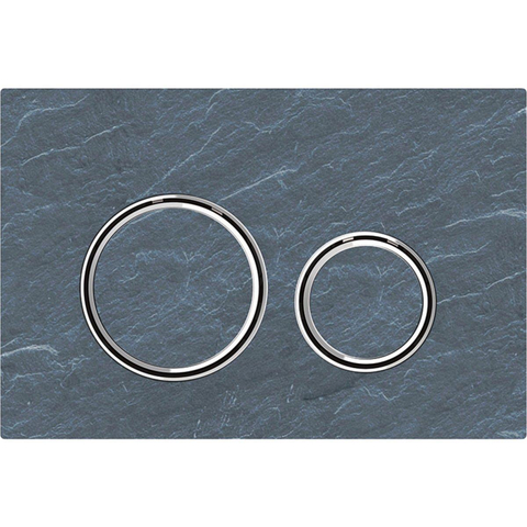Plaque de commande Geberit Sigma50 - chasse d'eau à 2 boutons - rond - chrome/Mustang Schief. SW203599