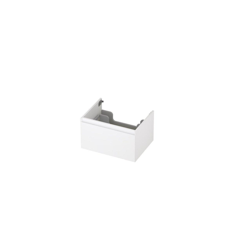 INK Meuble sous-lavabo 60x45x35cm 1 tiroir fermeture softclose sans poignée MDF laqué Blanc mat SW158025