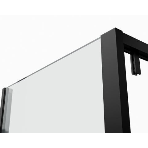 Marenza Neptune Cabine de douche - 130x100cm - avec porte coulissante - verre de sécurité 8mm - anti-calcaire - noir mat SW543451