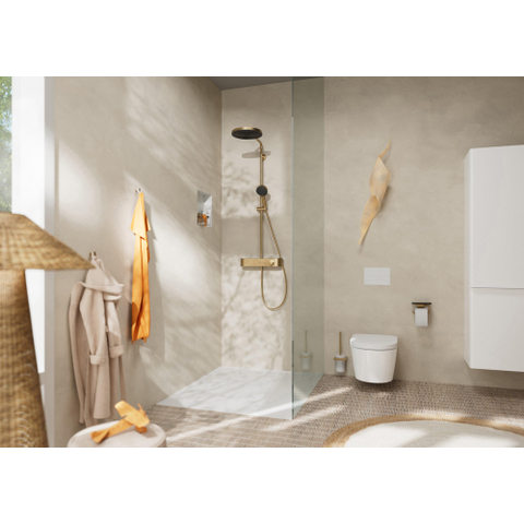 Hansgrohe Xelu Q Armoire haute - 165x40x35cm - 2 portes - poignée blanc mat - fermeture douce - charnière à gauche - high gloss white SW995226