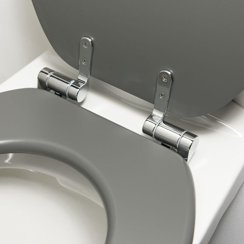 Tiger Abattant de toilette Baya fermeture amortie MDF Gris lave 37.5x5x43cm SW25345