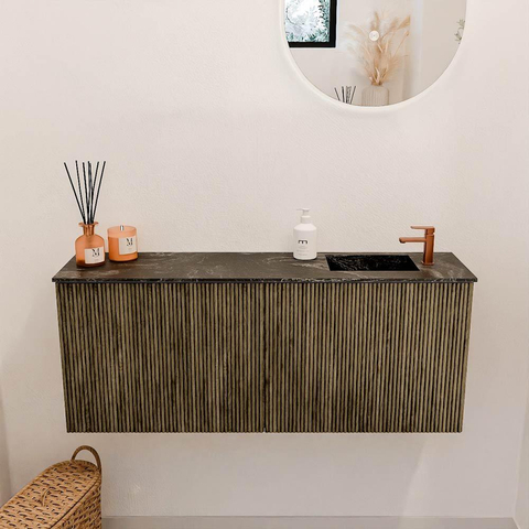Mondiaz JOYA-DLUX 100cm toiletmeubel - kleur Dusk - Wastafel FAYE positie Rechts 1 kraangat kleur Lava. SW1423231