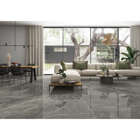 ÉCHANTILLON Terravito Gizino Sol et mur en céramique - 60x120cm - 10.5mm - rectifié - Gris SW1471684