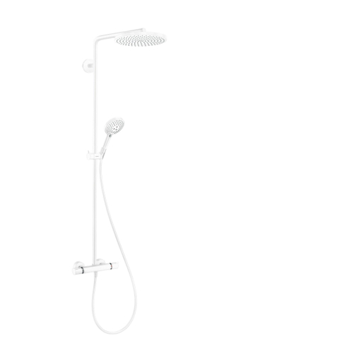 Hansgrohe Raindance S doucheset - 24cm - 1 straalsoort - ecosmart+ - mat wit SW1388140