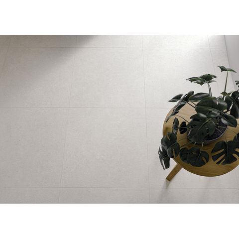 ÉCHANTILLON Terravito Melora carreau mural et de sol - 60x60cm - rectifié - effet béton - White mat (blanc) SW1131110