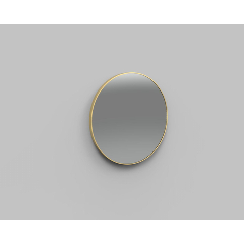 Arcqua Reflect spiegel two rond 100cm aluminium omlijsting mat goud SW443793