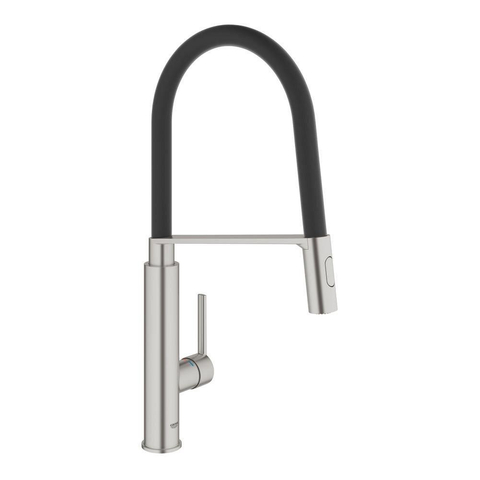 GROHE Feel Robinet de cuisine avec mousseur extractible acier SW94451