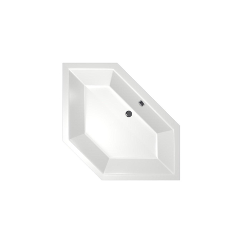 Xenz Society Baignoire d'angle - 145x145x53 - bonde centrale - acrylique - blanc SW103513