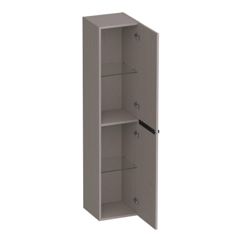 BRAUER Elevate armoire de salle de bains - 160x35x35cm - sans poignées rapportées - 2 portes - ouverture à gauche ou à droite - Timber Greige SW1200004