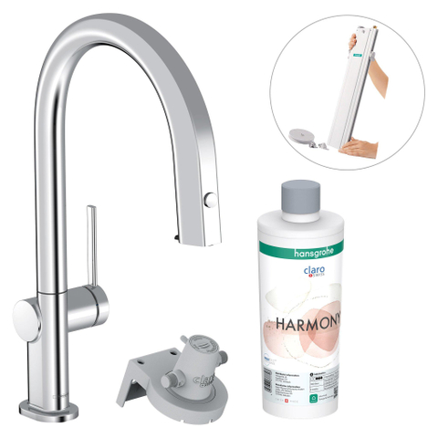 Hansgrohe Aqittura M91 Filter systeem - 210 uittrekbare uitl - 1jet - sbox starter set - hoogglans chroom SW918696