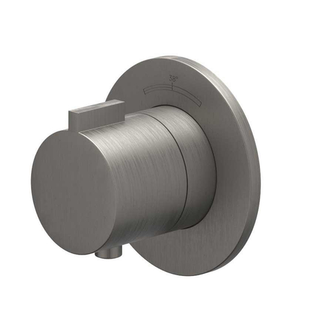 IVY Pact Partie apparente - pour Mitigeur thermostatique encastré - Symmetry - rosace ronde - metal black brossé PVD SW1031031
