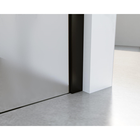 Fortifura Galeria Douche à l'italienne - 80x200cm - verre satiné - Noir mat SW876791
