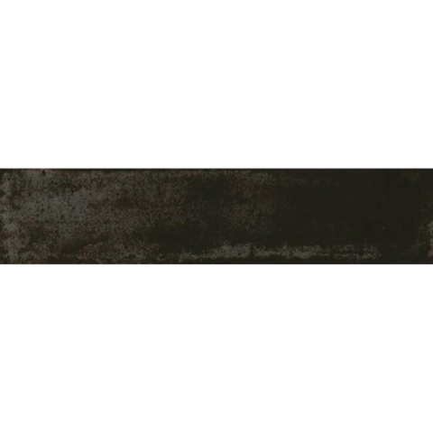 ÉCHANTILLON Ceralto Pavero Core Carreau mural - 6X27cm - 7.7mm - Rectangle - Black Lava Brillant SW1220891
