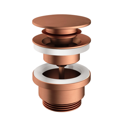 Hotbath Mate clickplug met schroef rond koper geborsteld SHOWROOMMODEL SHOW23326