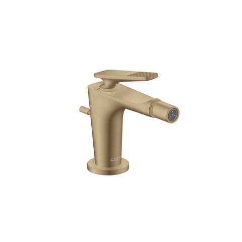 Hansgrohe Axor Citterio C 1-gats bidetkraan m. pop-up trekwaste m. cubic cutvoorsprong 11.3cm - brushed bronze SW1151983